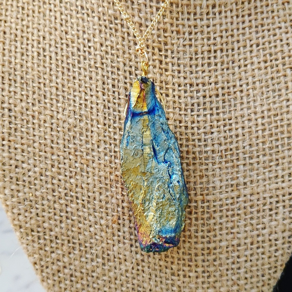 natural stone pendant crystal necklace - Picture 4 of 11